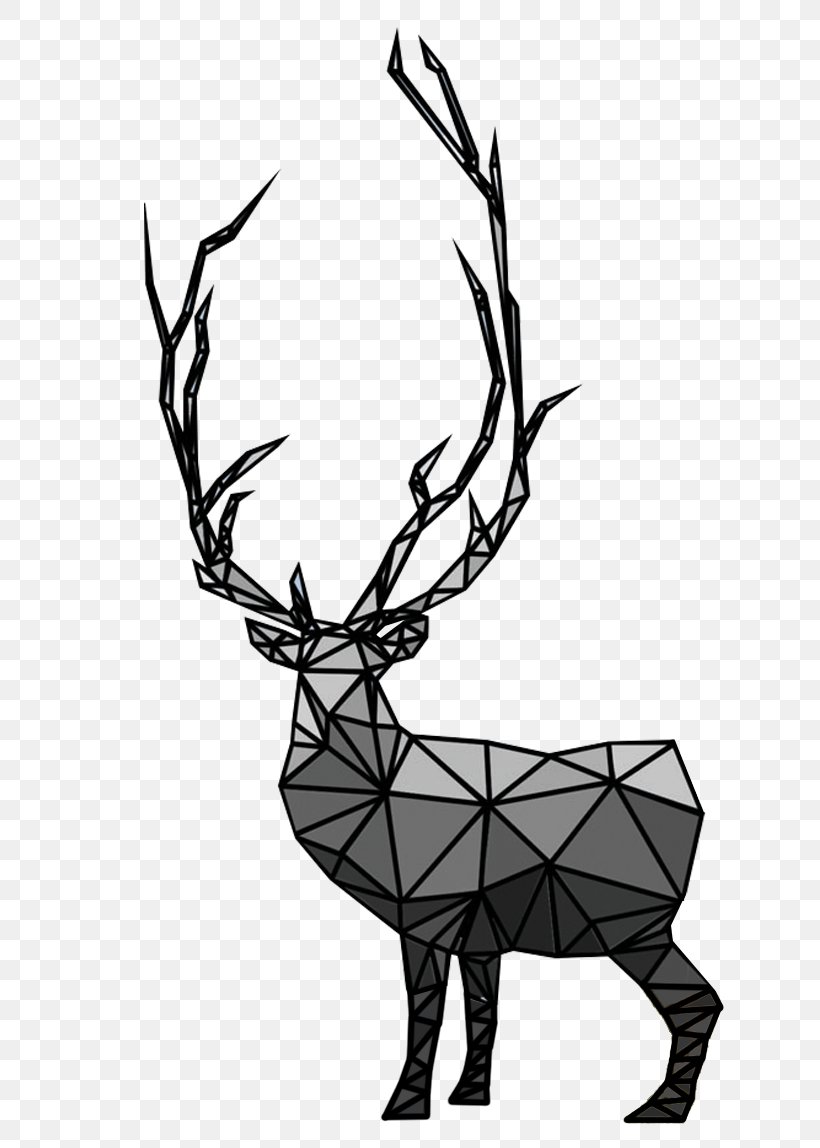 Reindeer Elk Antler Silhouette Clip Art, PNG, 711x1148px, Reindeer, Antler, Black And White, Deer, Elk Download Free