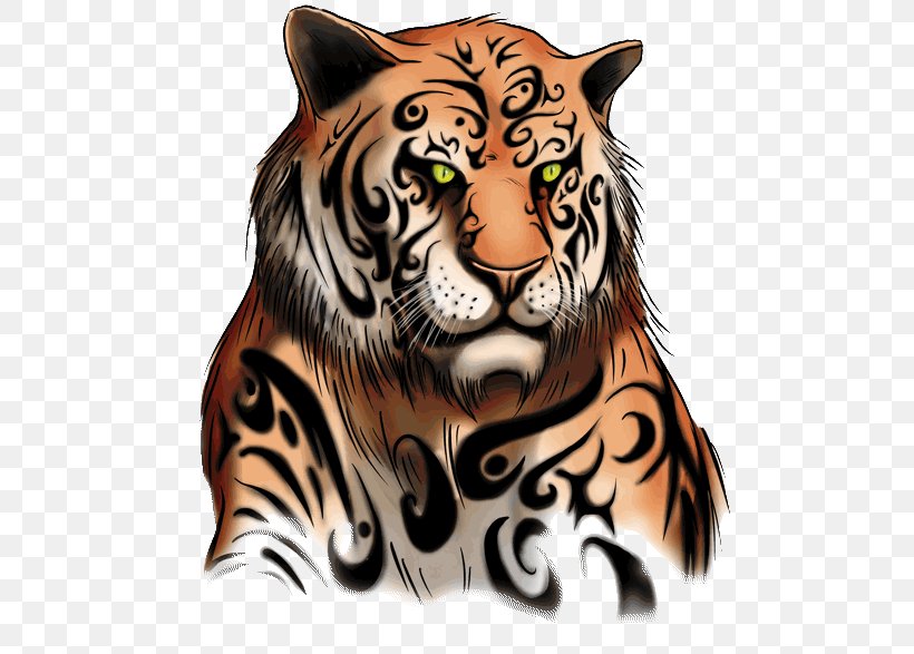 Tiger Drawing Tattoo Lion Design, PNG, 499x587px, Tiger, Art, Big Cats,  Blackandgray, Carnivoran Download Free