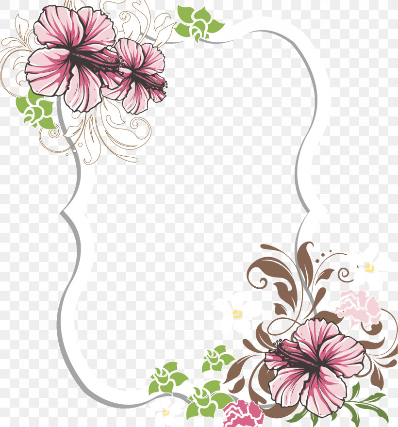 Hibiscus Frame Flower Frame, PNG, 1393x1496px, Hibiscus Frame, Floral Design, Flower, Flower Frame, Hawaiian Hibiscus Download Free