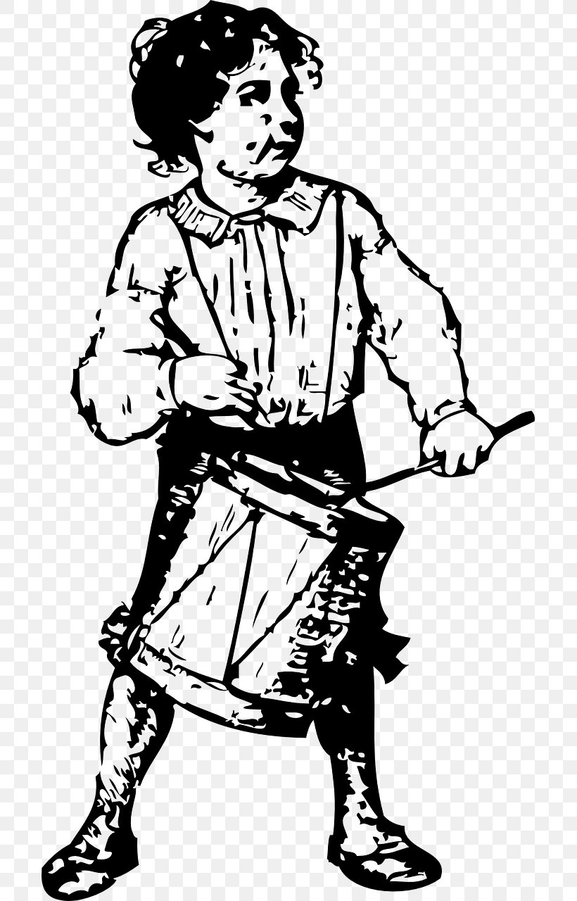 The Little Drummer Boy Clip Art, PNG, 701x1280px, Little Drummer Boy, Art, Artwork, Black, Black And White Download Free