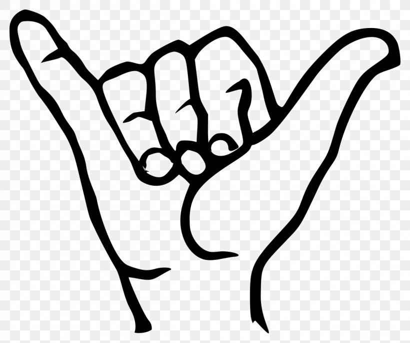 Shaka Sign Hawaii Sign Language Gesture Symbol, PNG, 1200x1003px, Shaka Sign, Aloha, Area, Artwork, Black Download Free