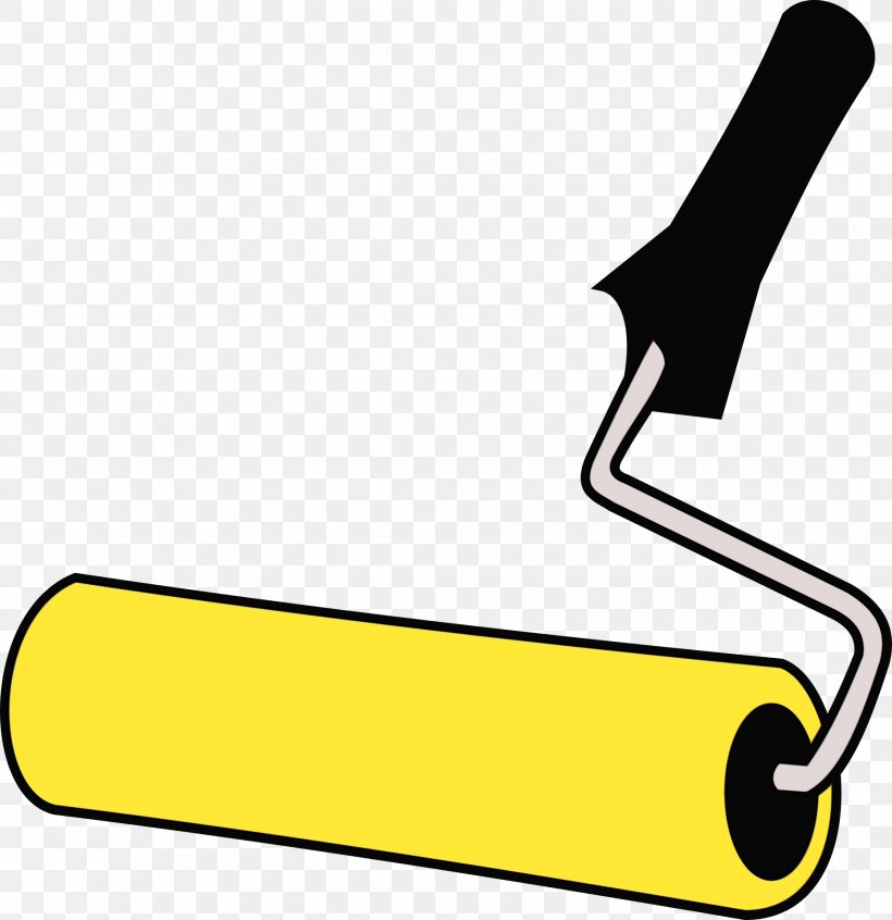 Yellow Paint Roller, PNG, 1859x1920px, Watercolor, Paint, Paint Roller, Wet Ink, Yellow Download Free