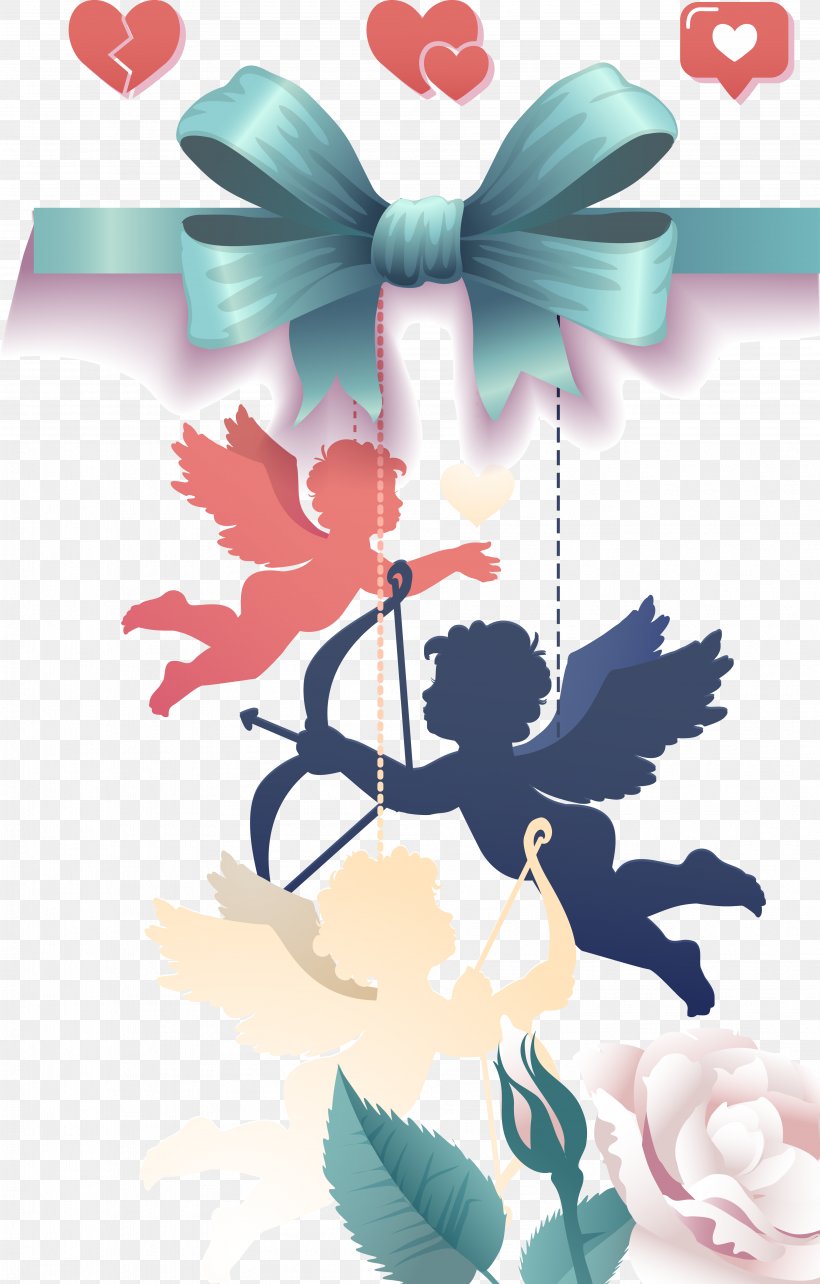 Cupid Love, PNG, 3773x5911px, Cupid, Art, Bow And Arrow, Floral Design, Flower Download Free