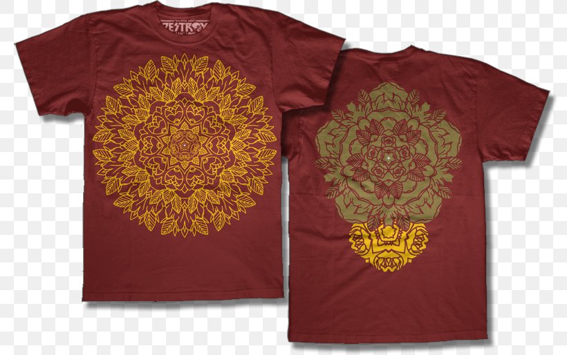 T-shirt Sleeve Clothing Sizes Mandala, PNG, 796x514px, Watercolor, Cartoon, Flower, Frame, Heart Download Free