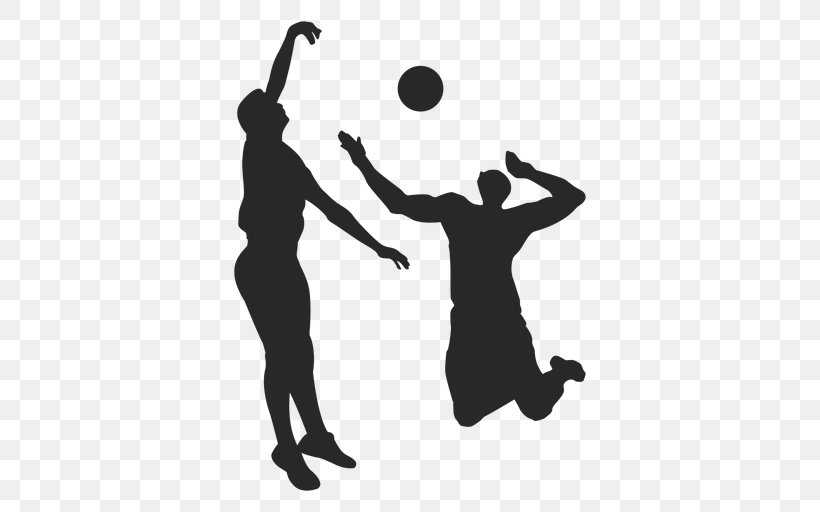 Volleyball Player Silhouette Clip Art, PNG, 512x512px, Volleyball, Ball, Happy, Logo, Male Download Free