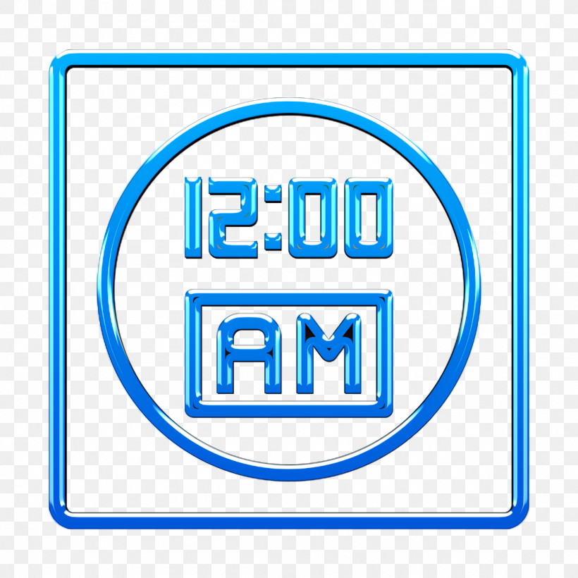 Digital Clock Icon Electronic Device Icon, PNG, 1156x1156px, Digital Clock Icon, Electric Blue, Electronic Device Icon, Line, Rectangle Download Free