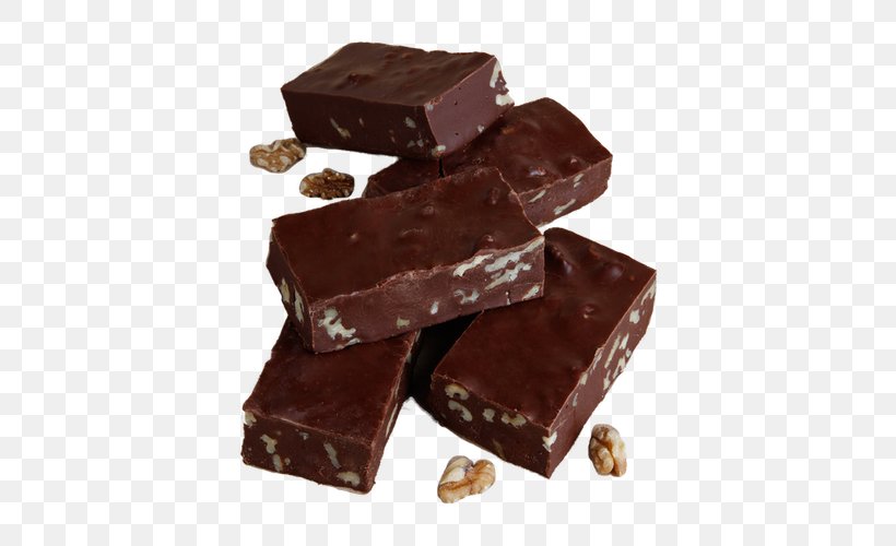 Fudge Praline Chocolate Brownie Dominostein, PNG, 500x500px, Fudge, Butter, Chocolate, Chocolate Bar, Chocolate Brownie Download Free