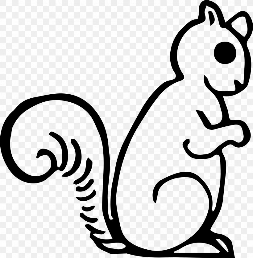 Squirrel Cat Chipmunk Clip Art, PNG, 2350x2400px, Squirrel, Animal, Artwork, Black And White, Carnivoran Download Free