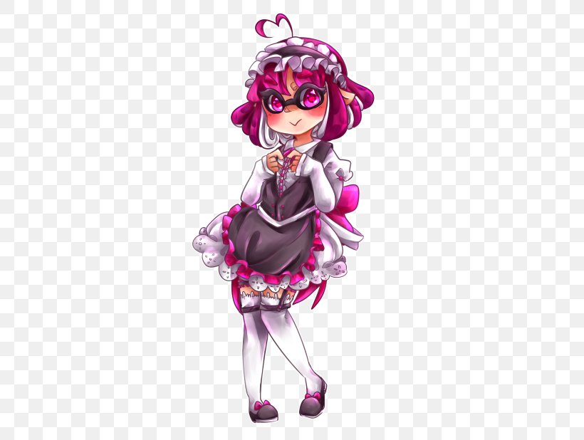 Splatoon 2 Costume Clothing Maid, PNG, 500x618px, Watercolor, Cartoon, Flower, Frame, Heart Download Free