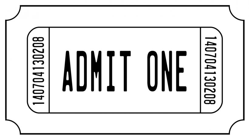 Ticket Cinema Royalty-free Clip Art, PNG, 1600x897px, Ticket, Area, Black, Black And White, Brand Download Free