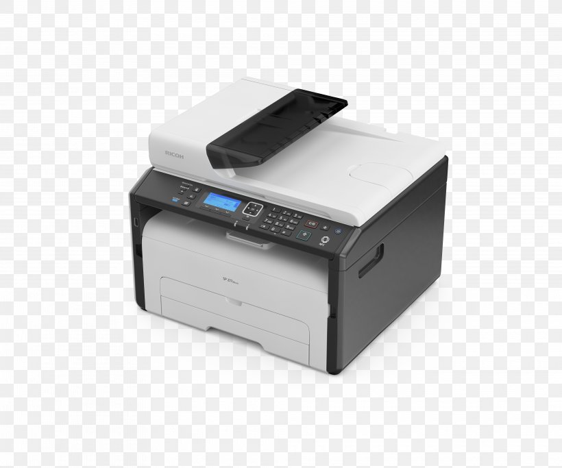 Ricoh SP 277SFNwX Multi-function Printer Printing, PNG, 3960x3300px, Ricoh, Black And White, Electronic Device, Electronic Instrument, Hewlettpackard Download Free
