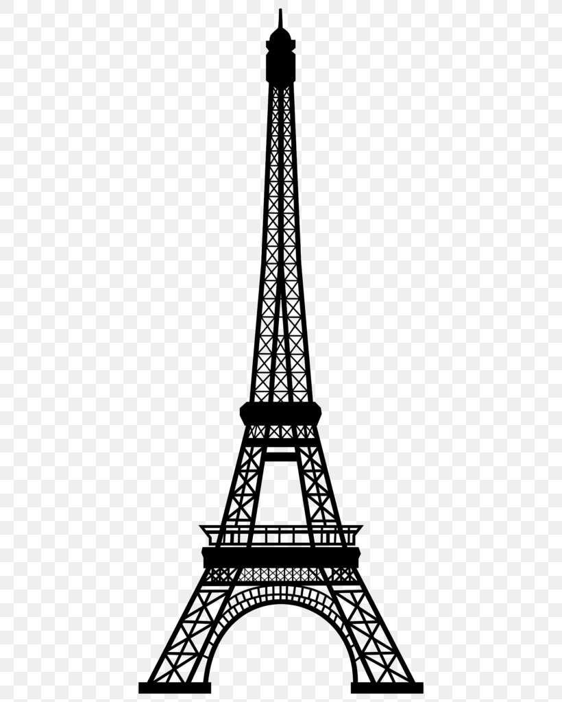 Eiffel Tower Drawing, PNG, 426x1024px, Eiffel Tower, Blackandwhite, Drawing, Landmark, Monument Download Free