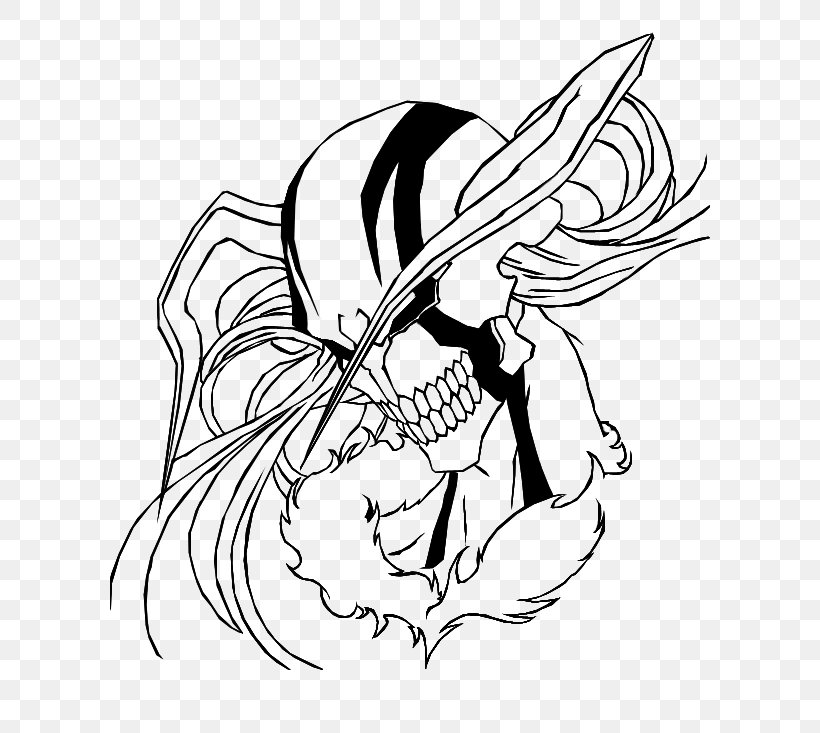 Ichigo Kurosaki Line Art Drawing Black And White Hollow, PNG, 600x733px, Ichigo Kurosaki, Arm, Arrancar, Art, Artwork Download Free