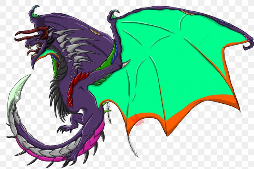 Clip Art Illustration Purple Organism, PNG, 900x600px, Purple, Dragon, Fictional Character, Mythical Creature, Organism Download Free