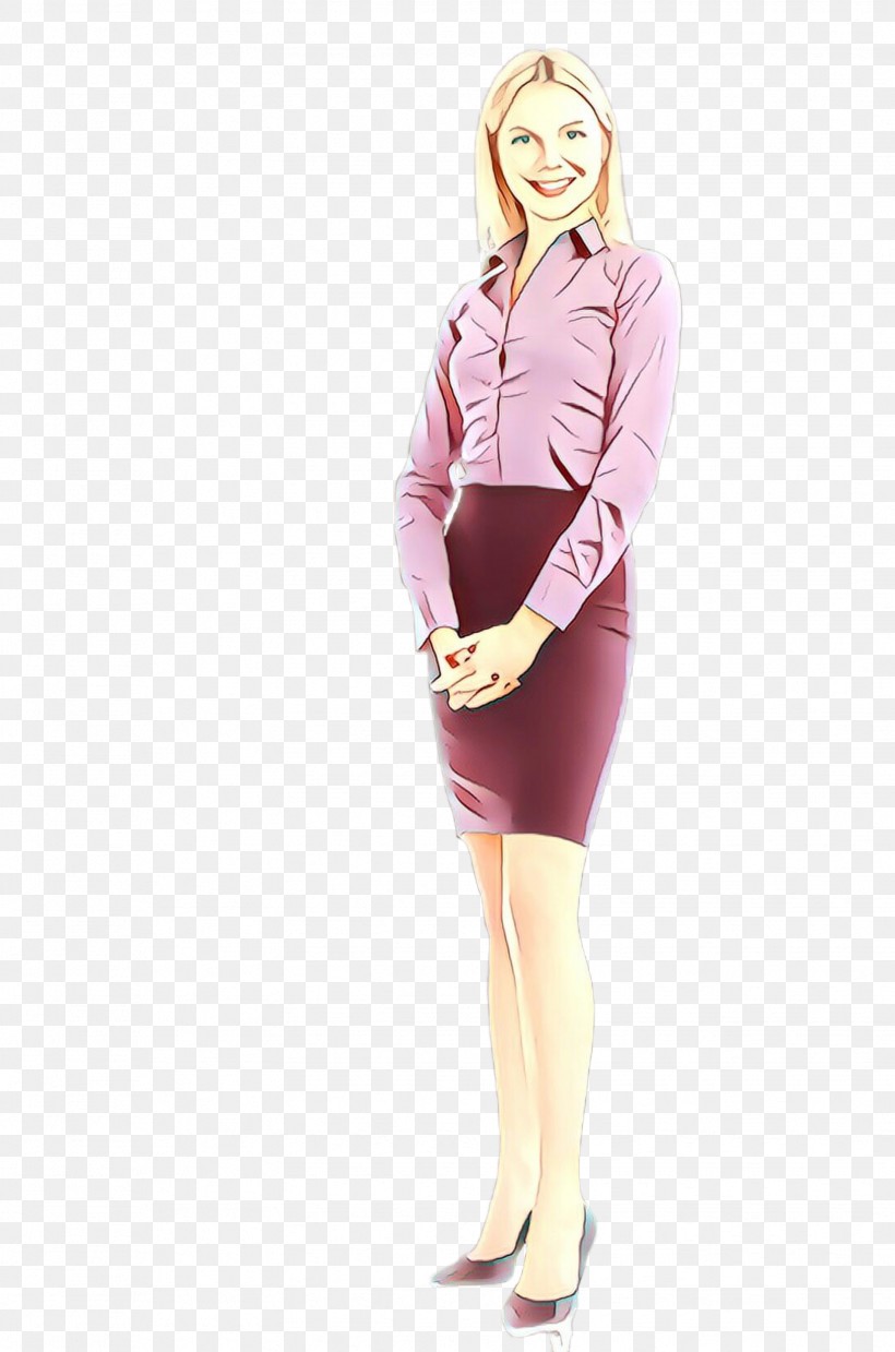 Clothing Standing Pink Shoulder Magenta, PNG, 1628x2460px, Clothing, Dress, Joint, Knee, Leg Download Free