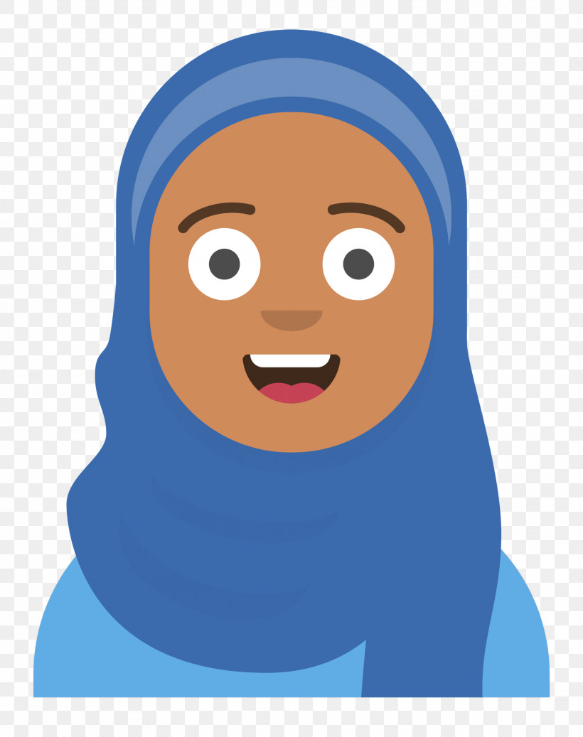 Hijab Avatar, PNG, 1976x2500px, Face, Electric Blue M, Facial Hair, Forehead, Happiness Download Free