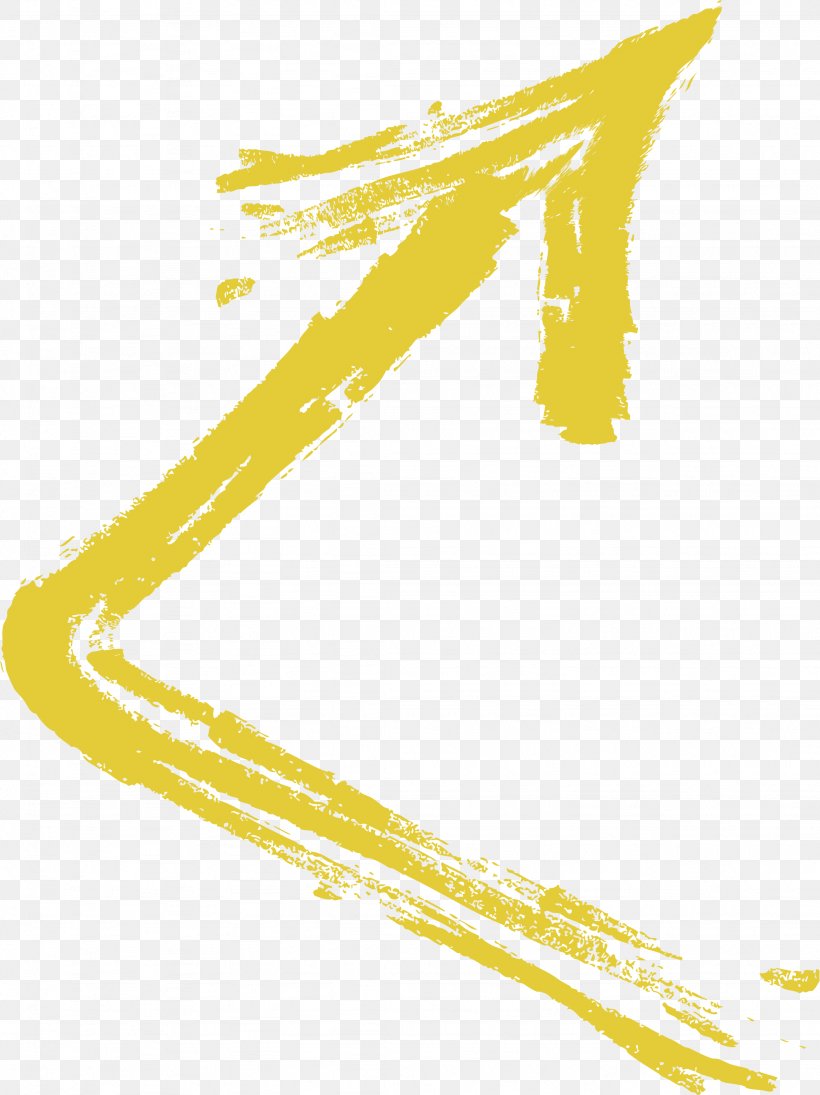 Yellow Right Angle Arrow, PNG, 2049x2738px, Yellow, Area, Brand, Color, Material Download Free