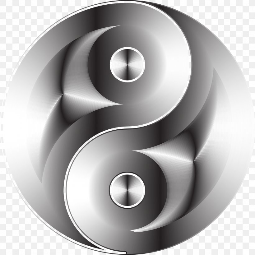 Yin And Yang Black And White Clip Art, PNG, 2222x2224px, Yin And Yang, Black And White, Color, Hardware, Monochrome Download Free
