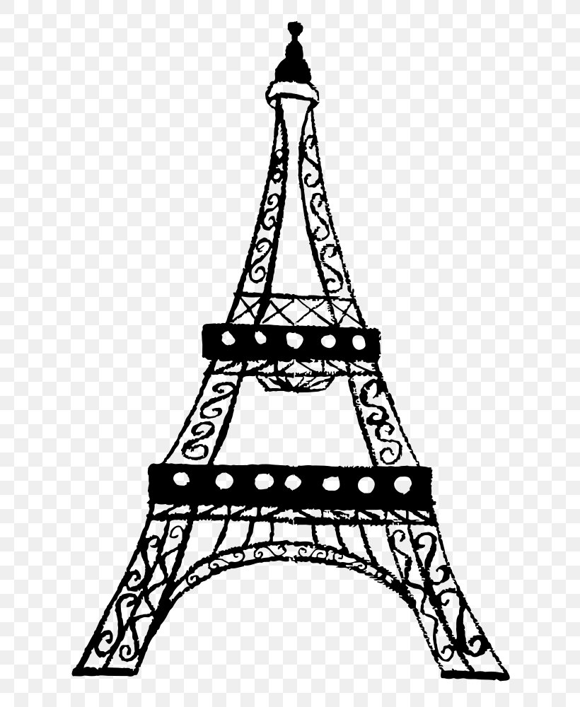 Eiffel Tower Clip Art, PNG, 661x1000px, Eiffel Tower, Area, Black And White, Cartoon, Charcoal Download Free