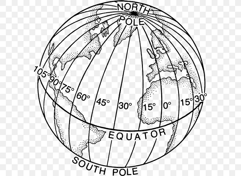 Globe Geographic Coordinate System Longitude Latitude Geography, PNG, 589x600px, Globe, Area, Artwork, Black And White, Coordinate System Download Free