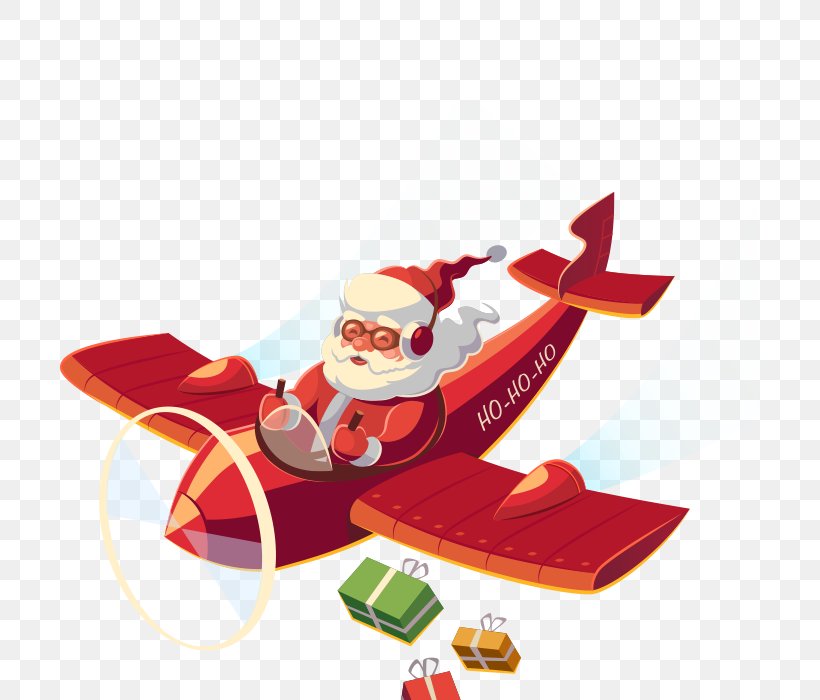 Santa Claus Airplane Christmas Clip Art, PNG, 700x700px, Santa Claus, Airplane, Christmas, Christmas Ornament, Fictional Character Download Free