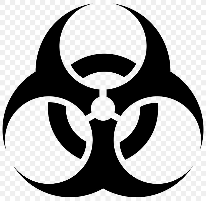 Biological Hazard Symbol Sign Biology, PNG, 800x800px, Biological Hazard, Artwork, Biology, Black, Black And White Download Free