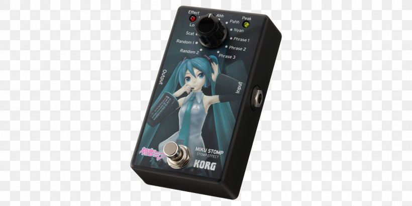 Effects Processors & Pedals Hatsune Miku KORG MIKU STOMP Guitar Musical Instruments, PNG, 1200x600px, Watercolor, Cartoon, Flower, Frame, Heart Download Free