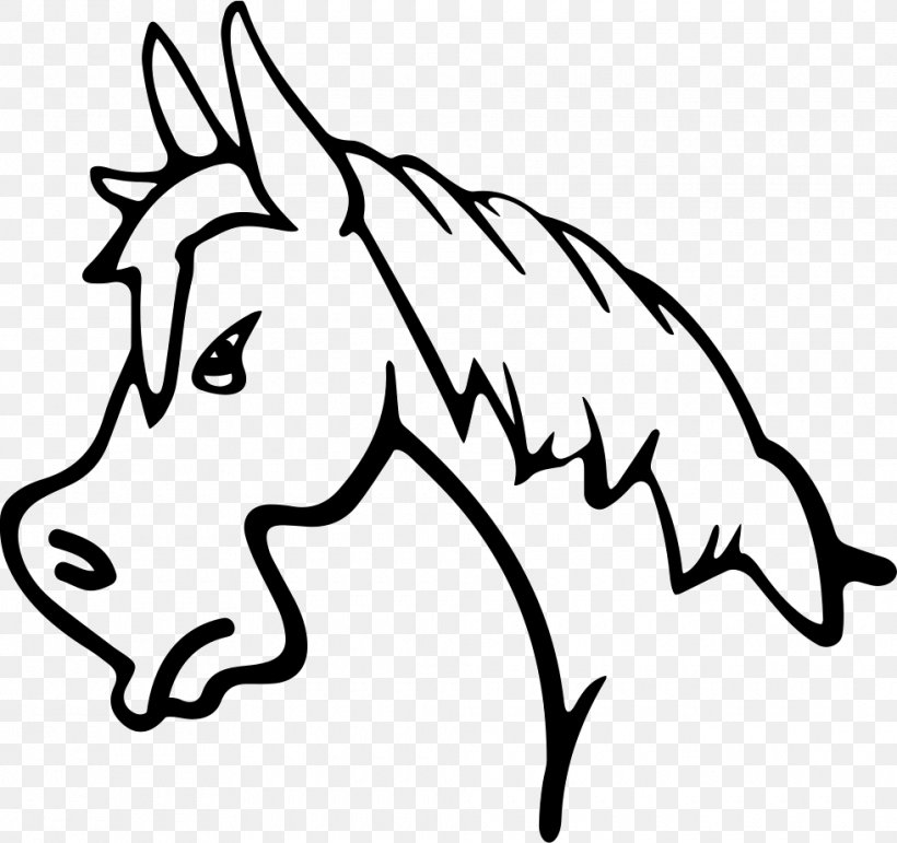 Mustang Clip Art, PNG, 980x922px, Mustang, Blackandwhite, Coloring Book, Drawing, Fictional Character Download Free