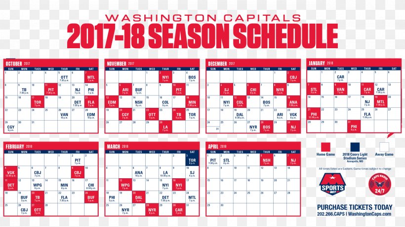 Washington Capitals 2017–18 NHL Season 2016–17 NHL Season Russian Machine Never Breaks 0, PNG, 2568x1444px, 2017, 2018, Washington Capitals, Area, Calendar Download Free