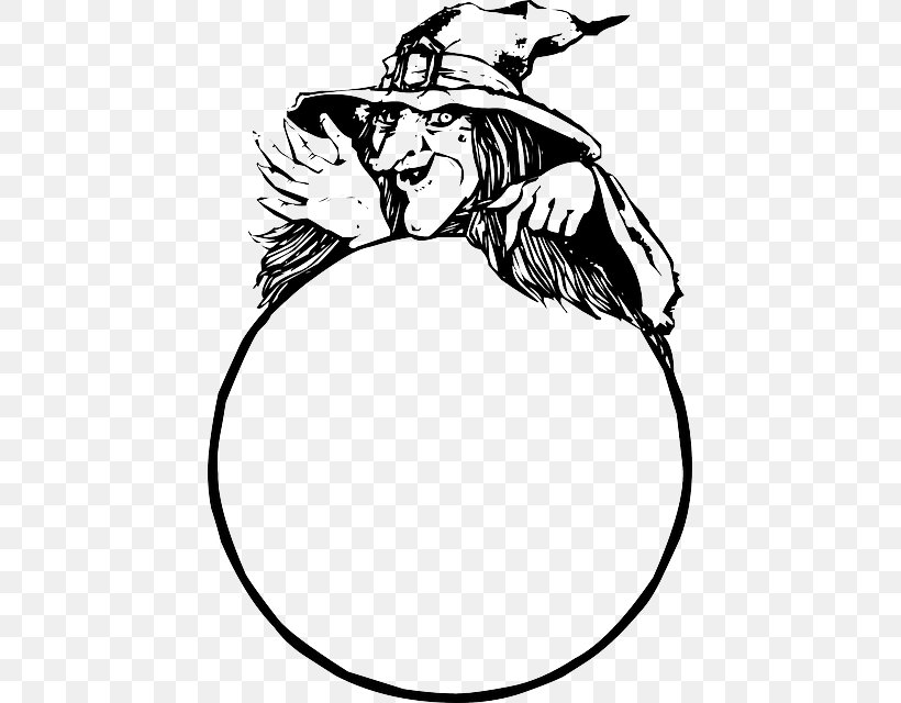 Clip Art Vector Graphics Crystal Ball Witchcraft Openclipart, PNG, 441x640px, Crystal Ball, Art, Artwork, Black, Black And White Download Free