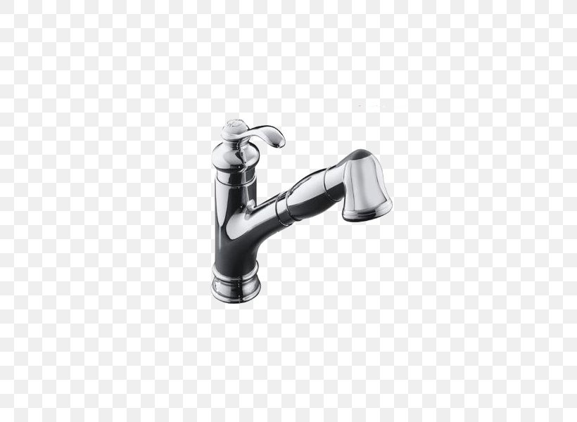 Tap Kitchen Kohler Co. Sink, PNG, 600x600px, Tap, Bathroom, Bathtub Accessory, Black And White, Brushed Metal Download Free