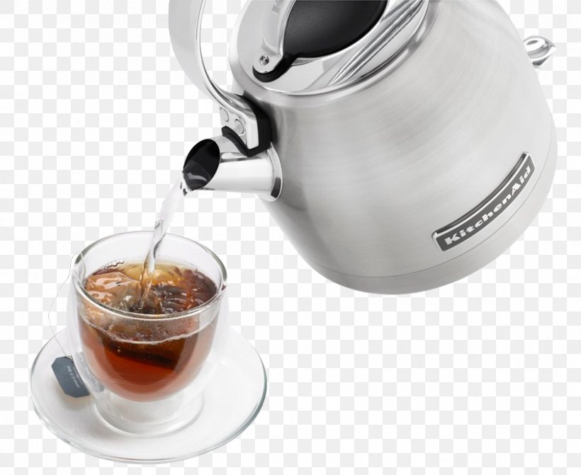 Electric Kettle Small Appliance KitchenAid Brushed Metal, PNG, 844x691px, Kettle, Brushed Metal, Coffee, Coffeemaker, Cooking Ranges Download Free