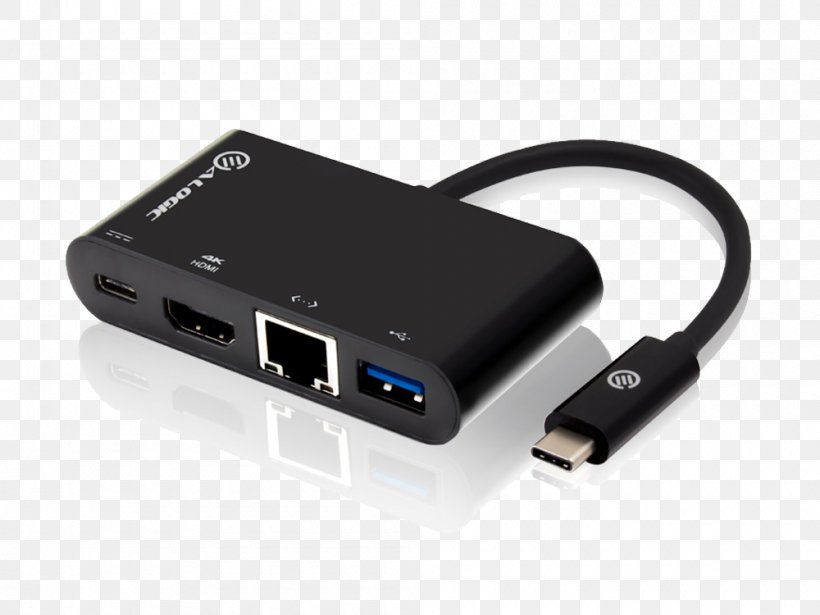 HDMI Adapter Ethernet Hub USB-C, PNG, 1000x750px, Hdmi, Ac Adapter, Adapter, Cable, Computer Hardware Download Free