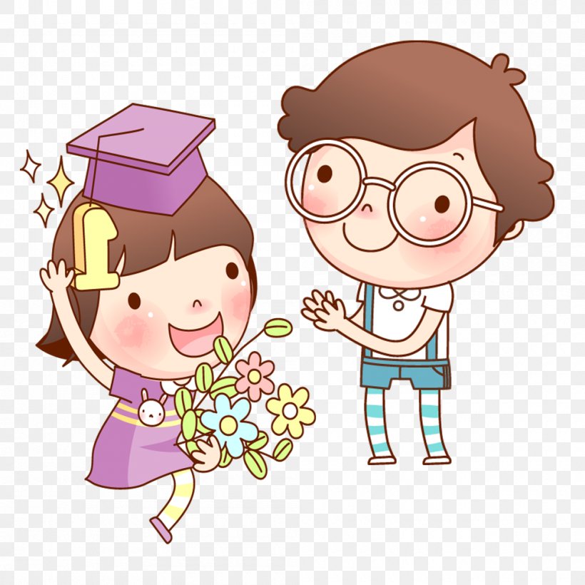 Illustration Vector Graphics Teacher Cartoon Drawing, PNG, 1000x1000px, Watercolor, Cartoon, Flower, Frame, Heart Download Free