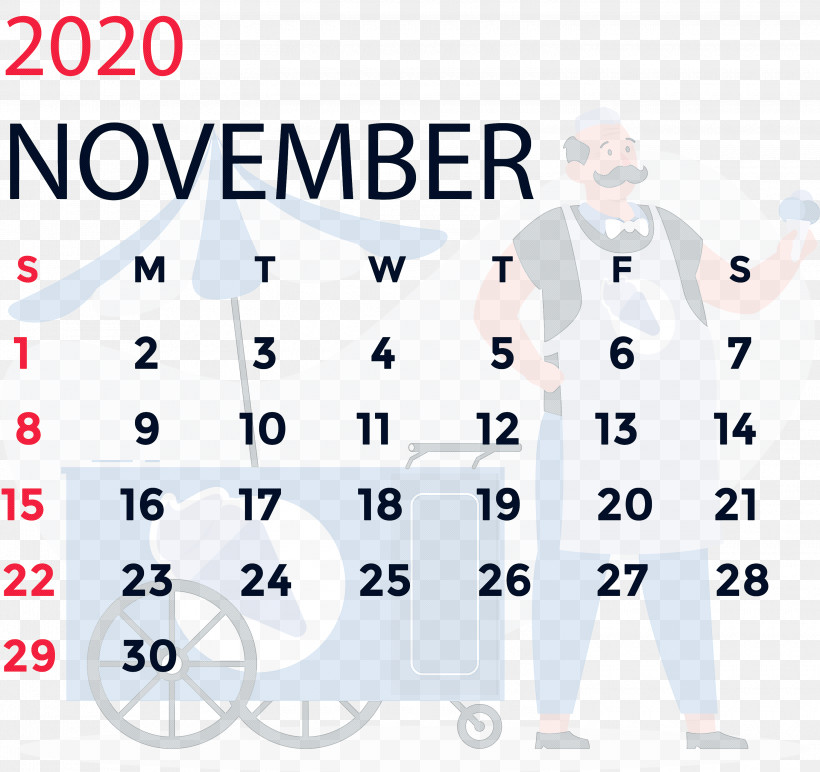 November 2020 Calendar November 2020 Printable Calendar, PNG, 3000x2828px, November 2020 Calendar, Angle, Area, Behavior, Human Download Free