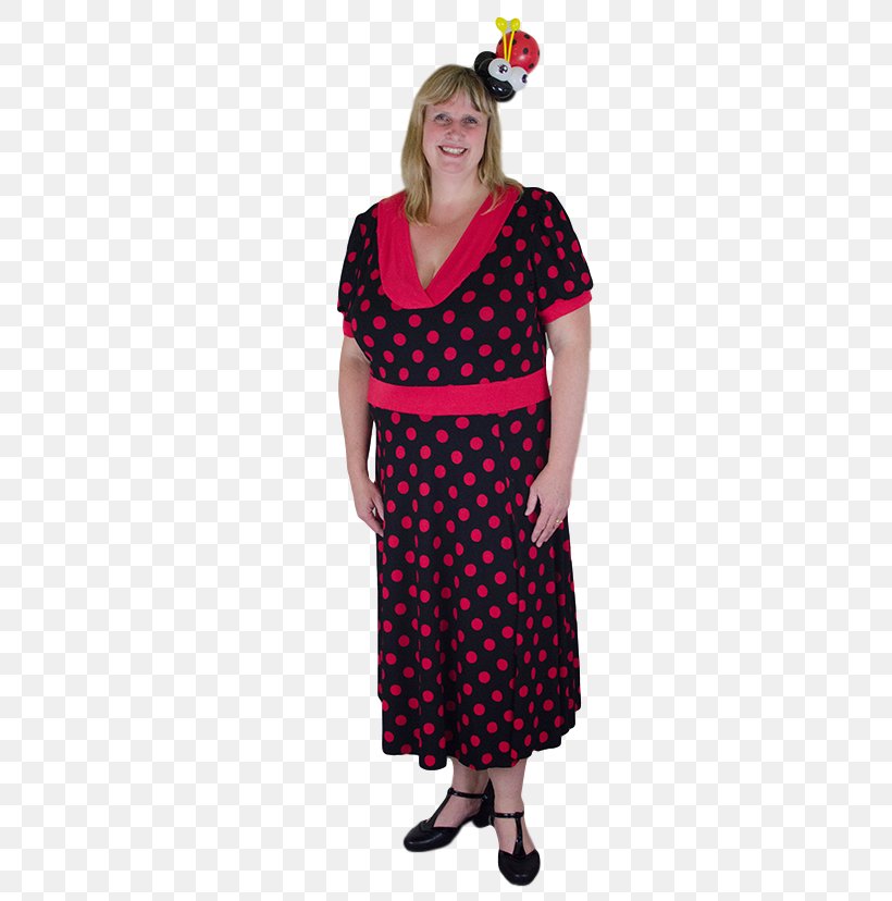 Polka Dot Costume Sleeve Magenta Dress, PNG, 500x828px, Watercolor, Cartoon, Flower, Frame, Heart Download Free