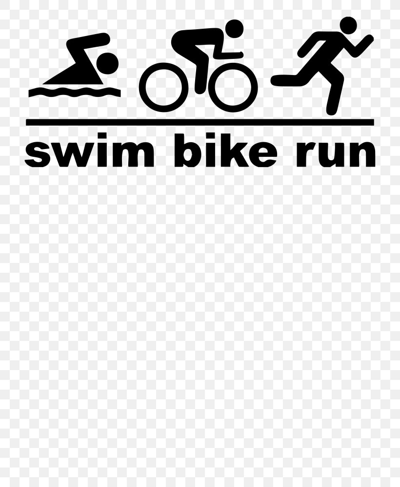 Triathlon Bicycle Running Cycling Swimming, PNG, 750x1000px, Triathlon, Area, Bicycle, Black, Black And White Download Free