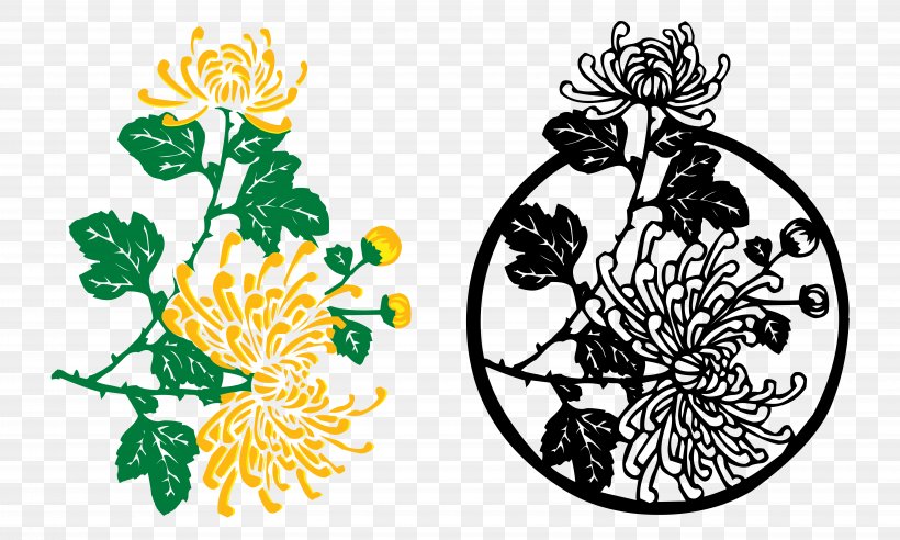Chrysanthemum Indicum Watercolor Painting Illustration, PNG, 6890x4134px, Chrysanthemum Indicum, Art, Black And White, Branch, Chrysanthemum Download Free