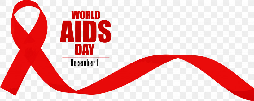 Red Text Logo Font Line, PNG, 2999x1203px, World Aids Day, Line, Logo, Paint, Red Download Free
