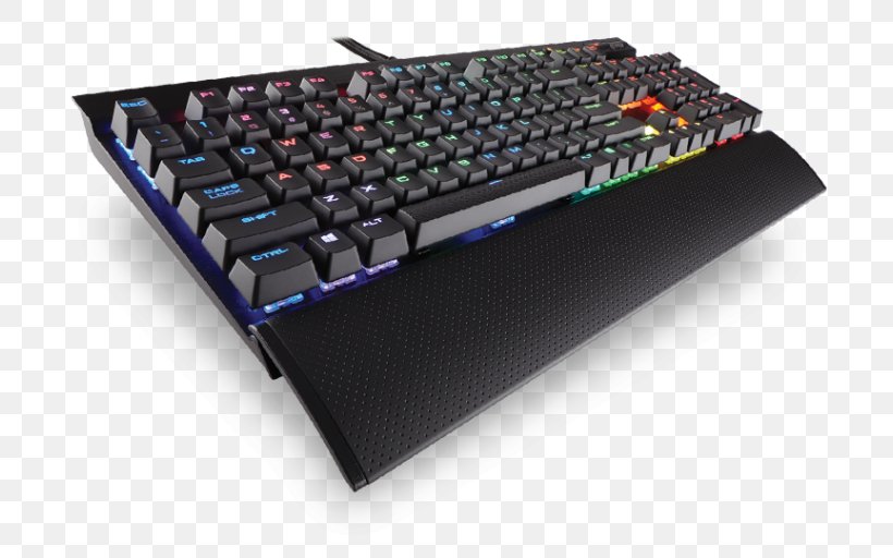 Computer Keyboard Corsair Gaming K70 LUX RGB Corsair K70 LUX RGB Gaming Keyboard Input Devices, PNG, 740x512px, Computer Keyboard, Backlight, Brightness, Cherry, Computer Component Download Free
