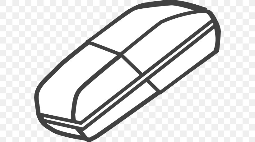 Eraser Pencil Clip Art, PNG, 600x457px, Eraser, Auto Part, Automotive Exterior, Black, Black And White Download Free