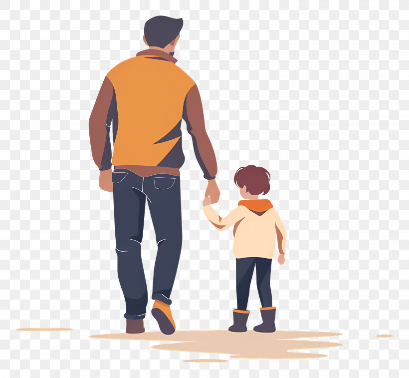 Father And Child - Father And Child Walking Together PNG