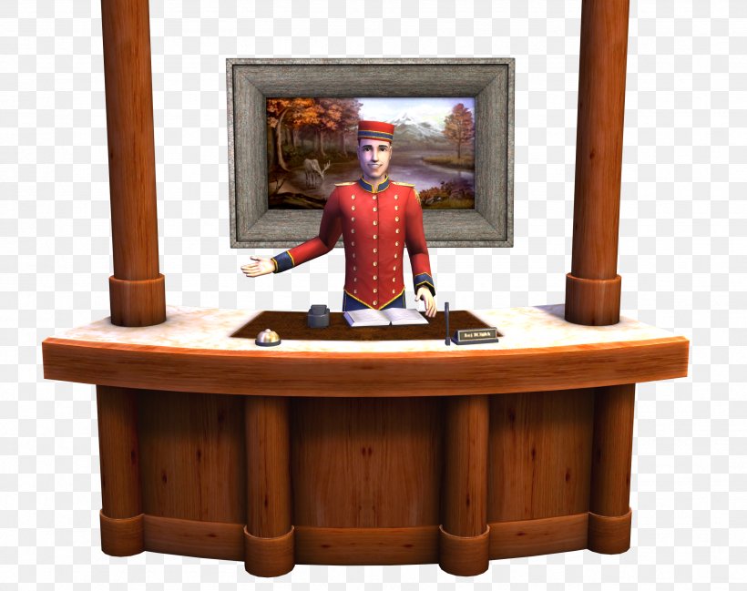 The Sims 2: Bon Voyage The Sims 2: Open For Business Hotel The Sims 4 Video Game, PNG, 2569x2036px, Sims 2 Bon Voyage, Conversation, Desk, Dialogue, Eb Games Download Free