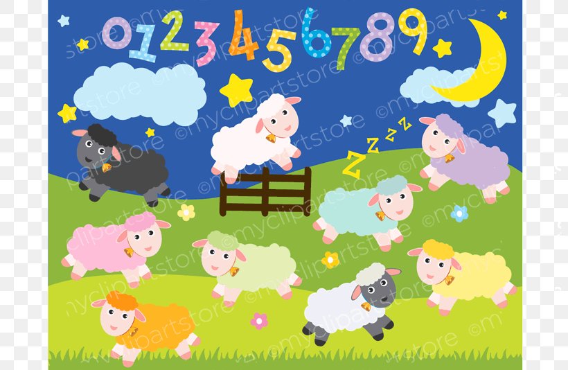 Counting Sheep Sticker Paper Clip Art, PNG, 800x534px, Sheep, Area, Art, Black Sheep, Book Illustration Download Free