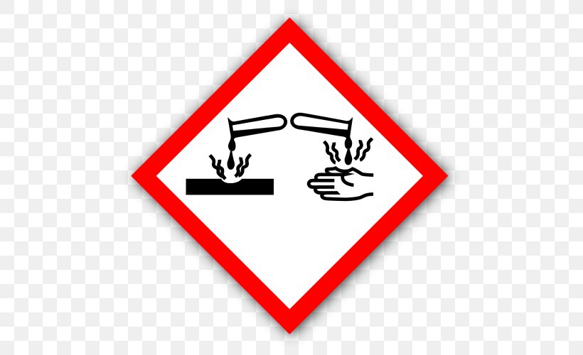 Globally Harmonized System Of Classification And Labelling Of Chemicals GHS Hazard Pictograms Hazard Symbol Corrosive Substance, PNG, 500x500px, Ghs Hazard Pictograms, Area, Brand, Chemical Substance, Corrosive Substance Download Free