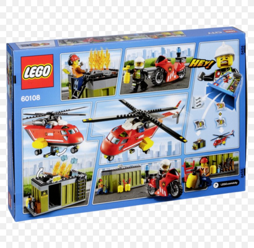 LEGO 60108 City Fire Response Unit Amazon.com Lego City Toy, PNG, 800x800px, Amazoncom, Fire Department, Fire Station, Firefighter, Helicopter Download Free