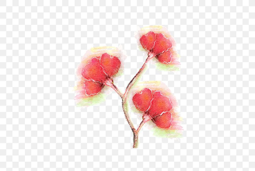 Illustration, PNG, 602x550px, Watercolor Painting, Blossom, Branch, Flower, Heart Download Free