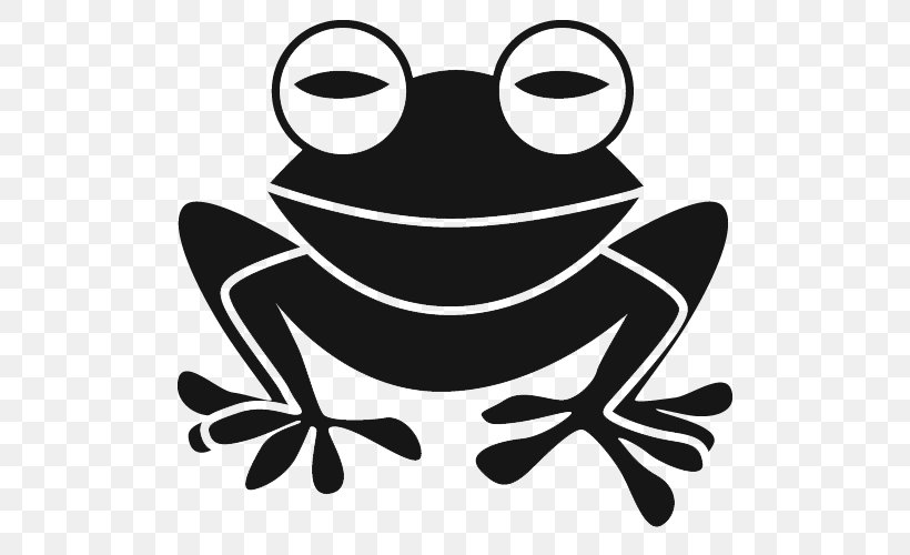 Toad Tree Frog Cartoon Clip Art, PNG, 500x500px, Toad, Amphibian, Artwork, Black And White, Cartoon Download Free