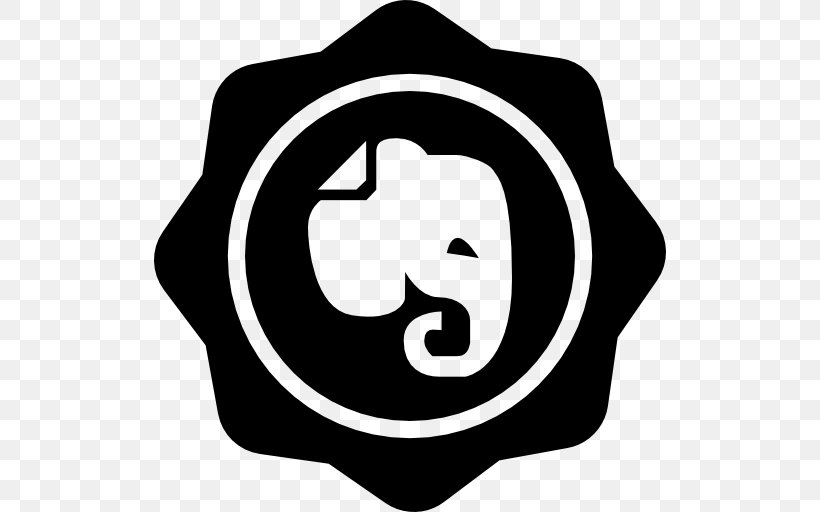 Logo Evernote Symbol, PNG, 512x512px, Logo, Area, Black And White, Brand, Business Download Free