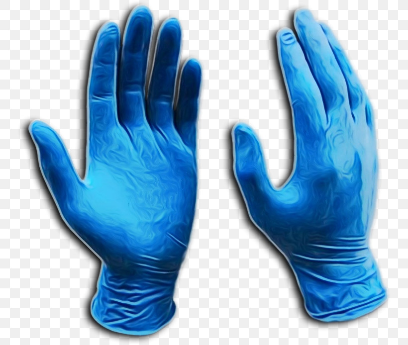 Safety Glove Medical Glove Glove Cobalt Blue / M Cobalt Blue / M, PNG, 752x694px, Watercolor, Bicycle, Glove, Hm, Medical Glove Download Free